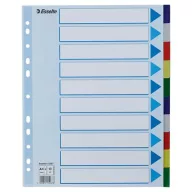 Regiszter, műanyag, A4 Maxi, 10 részes, ESSELTE