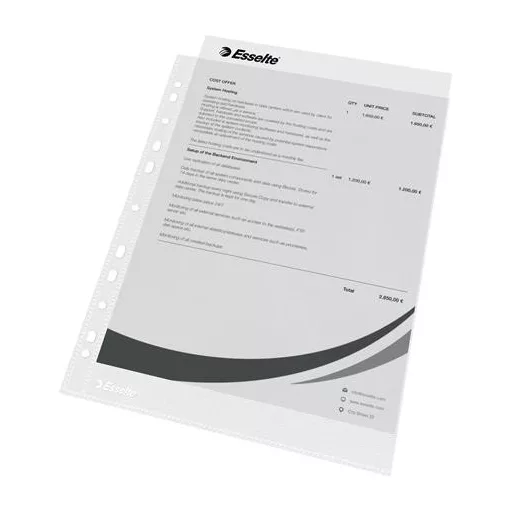 Genotherm, lefűzhető, A4, 38 mikron, narancsos felület, ESSELTE "Standard"
