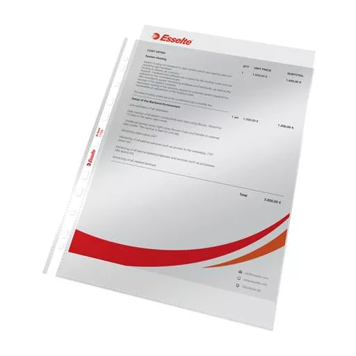 Genotherm, lefűzhető, A4, 55 mikron, víztiszta felület, adagolóban, ESSELTE "At Hand"
