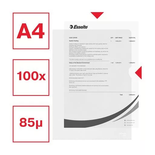 Genotherm, "L", A4, 85 mikron, narancsos felület, ESSELTE "Standard"
