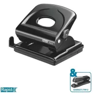   Lyukasztó, kétlyukú, 25 lap, fém, RAPID "FMC25", fekete