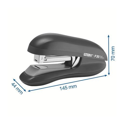 Tűzőgép, 24/6, 26/6, 30 lap, lapos tűzés, RAPID "F30", vízkék