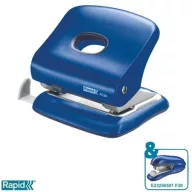   Lyukasztó, kétlyukú, 30 lap, RAPID "FC30", vízkék