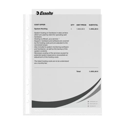 Genotherm, lefűzhető, A5, 43 mikron, narancsos felület, ESSELTE