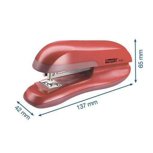 Tűzőgép, 24/6, 30 lap, RAPID "F16 Fashion", meggyvörös