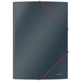   Gumis mappa, 15 mm, karton, A4, LEITZ "Cosy", bársonyszürke