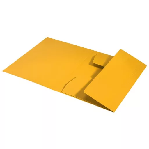 Pólyás dosszié, karton, A4, LEITZ "Recycle", sárga