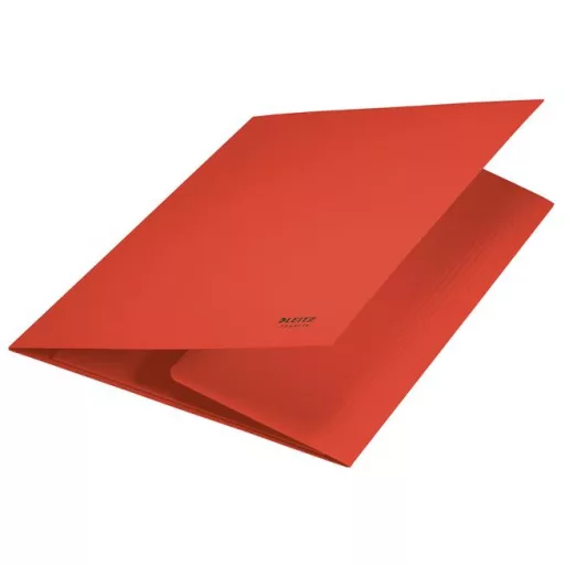 Pólyás dosszié, karton, A4, LEITZ "Recycle", piros