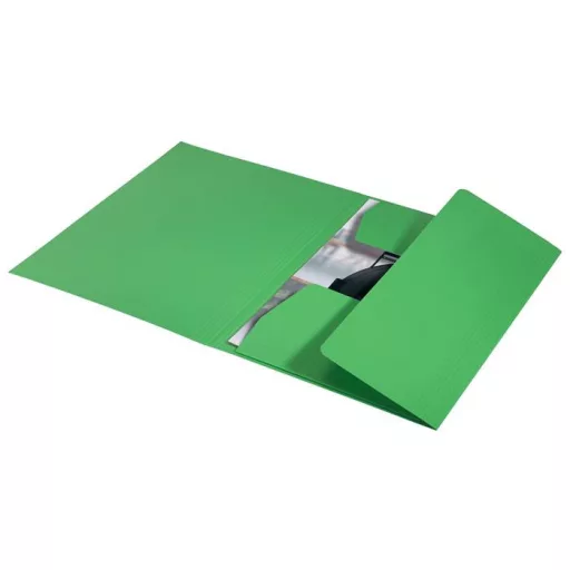 Pólyás dosszié, karton, A4, LEITZ "Recycle", zöld