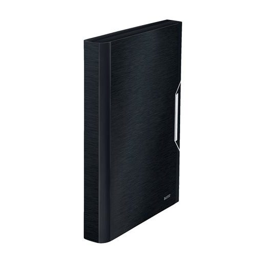 Harmonikamappa, A4, PP, 6 rekeszes, LEITZ "Style", szaténfekete
