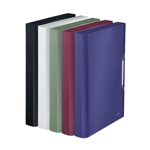 Harmonikamappa, A4, PP, 6 rekeszes, LEITZ "Style", szaténfekete