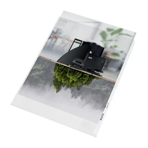 Genotherm, felül és belső oldalon nyitott, A4, PP, 140 mikron, narancsos felület, LEITZ "Recycle"