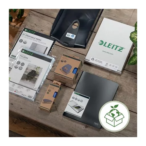 Genotherm, felül és belső oldalon nyitott, A4, PP, 140 mikron, narancsos felület, LEITZ "Recycle"