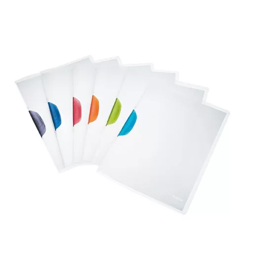 Gyorsfűző, klipes, PP, A4, LEITZ "ColorClip Magic", kék