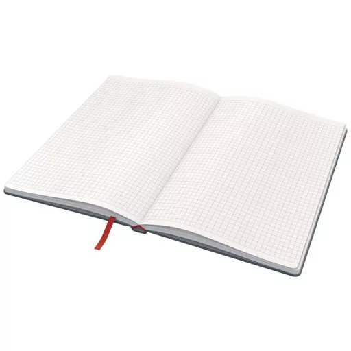 Beíró, A5, kockás, 80 lap, keményfedeles, LEITZ "Cosy Soft Touch", bársonyszürke