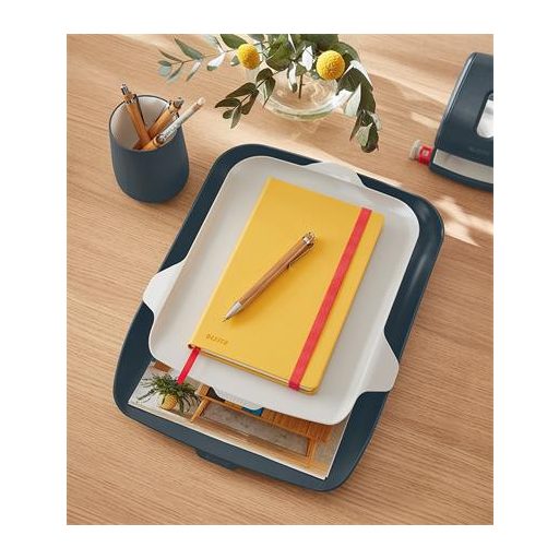 Beíró, A5, vonalas, 80 lap, keményfedeles, LEITZ "Cosy Soft Touch", melegsárga