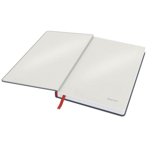 Beíró, A5, vonalas, 80 lap, keményfedeles, LEITZ "Cosy Soft Touch", bársonyszürke