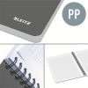 Spirálfüzet, A4, kockás, 90 lap, PP borító, LEITZ "Office", szürke-kék
