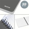 Spirálfüzet, A4, vonalas, 90 lap, PP borító, LEITZ "Office", szürke-kék