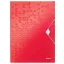 Gumis mappa, PP, A4, LEITZ "Wow", piros