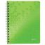 Spirálfüzet, A5, vonalas, 80 lap, LEITZ "Wow", zöld