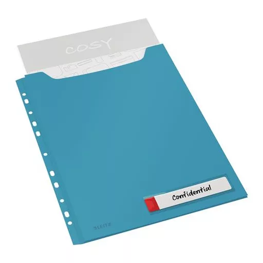 Genotherm, lefűzhető, A4 maxi, LEITZ "Cosy Privacy", nyugodtkék