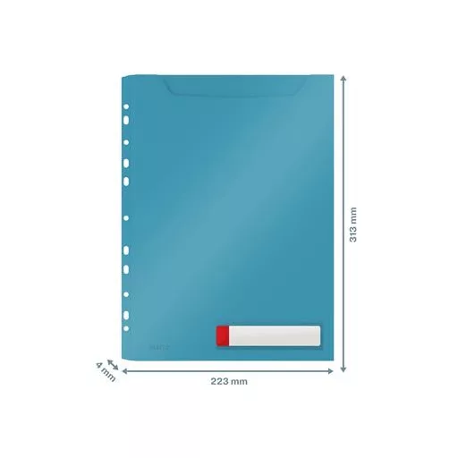 Genotherm, lefűzhető, A4 maxi, LEITZ "Cosy Privacy", nyugodtkék