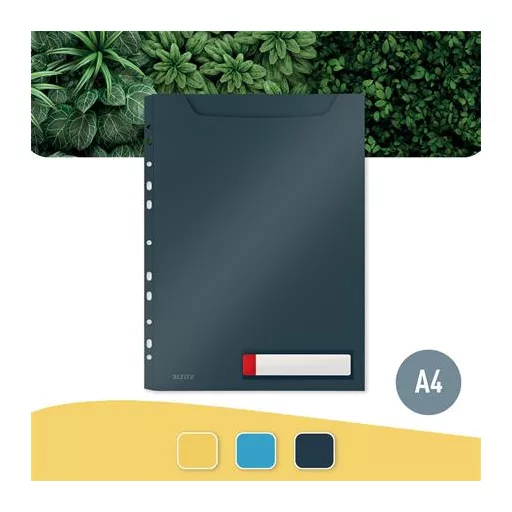 Genotherm, lefűzhető, A4 maxi, LEITZ "Cosy Privacy", bársonyszürke