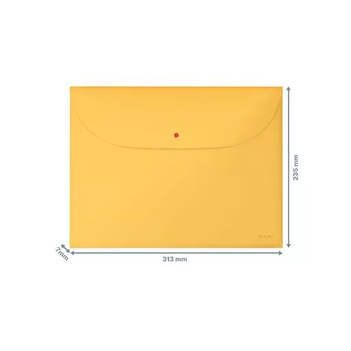 Irattartó tasak, 2 zsebes, A4, PP, pantentos, LEITZ "Cosy", melegsárga