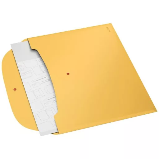 Irattartó tasak, 2 zsebes, A4, PP, pantentos, LEITZ "Cosy", melegsárga