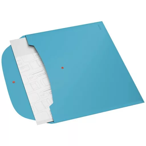 Irattartó tasak, 2 zsebes, A4, PP, pantentos, LEITZ "Cosy", nyugodtkék