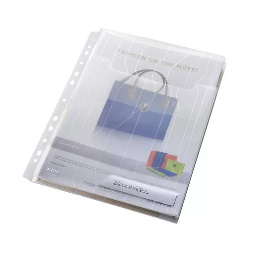 Genotherm, lefűzhető, A4, 200 mikron, füllel, LEITZ "CombiFile Jumbo", áttetsző