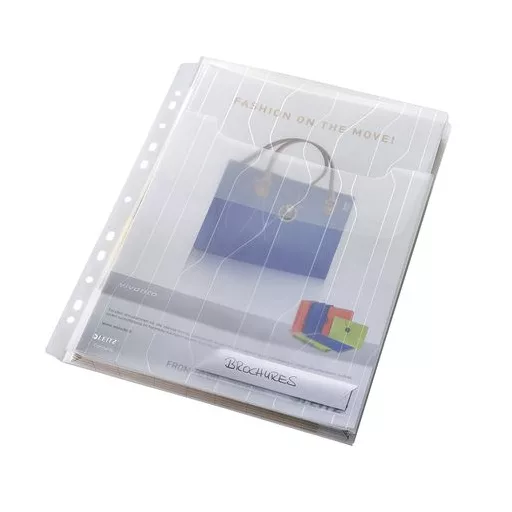 Genotherm, lefűzhető, A4, 200 mikron, füllel, LEITZ "CombiFile Jumbo", áttetsző