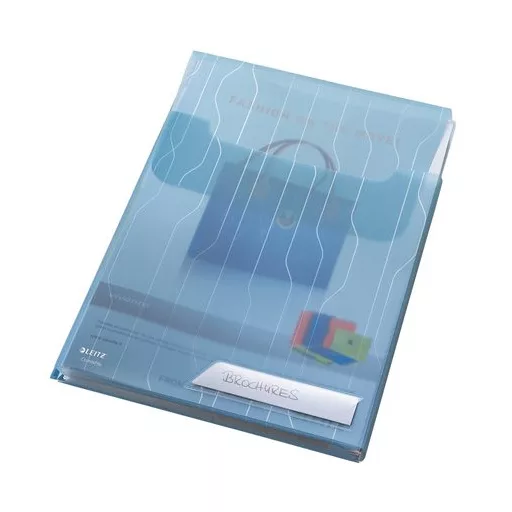 Genotherm, lefűzhető, A4, 200 mikron, füllel, LEITZ "CombiFile Jumbo", kék