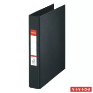   Gyűrűs könyv, 2 gyűrű, 42 mm, A5, PP, ESSELTE "Standard", Vivida fekete