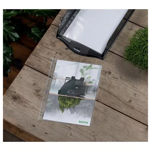 Genotherm, lefűzhető, A4, PP, 100 mikron, narancsos felület, LEITZ "Recycle"