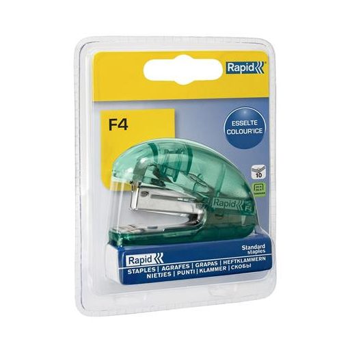 Tűzőgép, mini, 24/6, 26/6, 10 lap, RAPID "Colour'Breeze", zöld