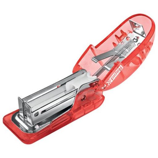 Tűzőgép, mini, 24/6, 26/6, 10 lap, RAPID "Colour'Breeze", korall