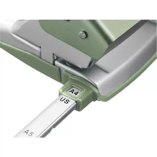 Lyukasztó, kétlyukú, 30 lap, fém, LEITZ "Nexxt Style, olajfazöld
