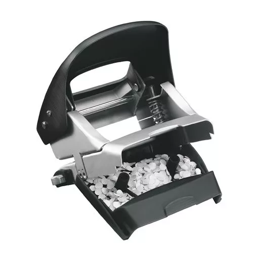 Lyukasztó, kétlyukú, 30 lap, fém, LEITZ "Nexxt Style, szaténfekete