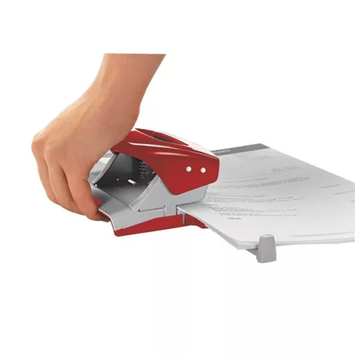 Lyukasztó, kétlyukú, 30 lap, LEITZ "Nexxt", piros