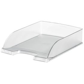   Irattálca, műanyag, LEITZ "Plus", áttetsző fehér