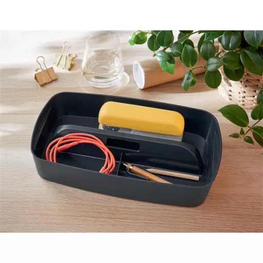 Rendszerező tálca, fogantyúval, LEITZ "MyBox Cosy", bársonyszürke