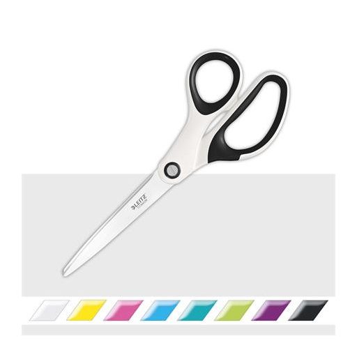 Olló, irodai, 20,5 cm, LEITZ "Wow Titán", fehér