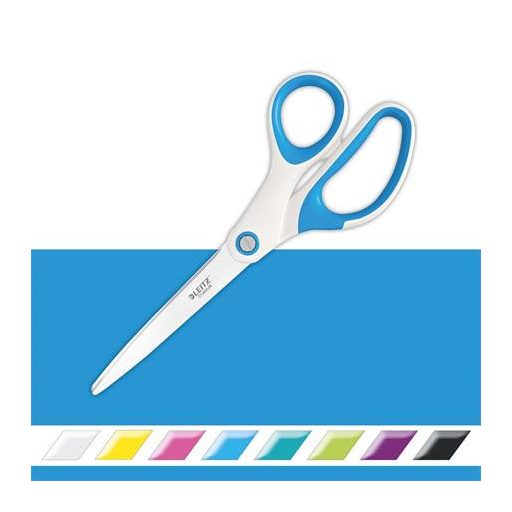 Olló, irodai, 20,5 cm, LEITZ "Wow Titán", kék