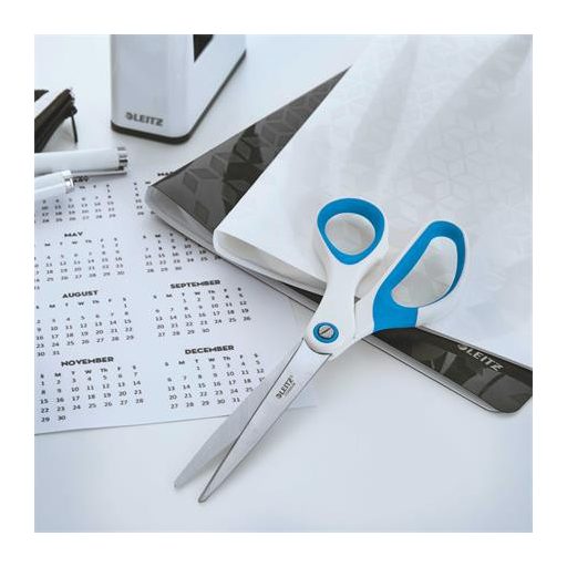 Olló, irodai, 20,5 cm, LEITZ "Wow Titán", kék