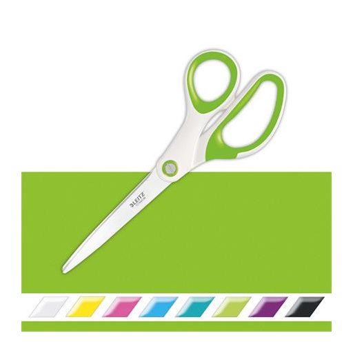 Olló, irodai, 20,5 cm, LEITZ "Wow Titán", zöld