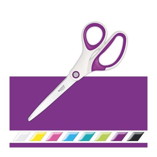 Olló, irodai, 20,5 cm, LEITZ "Wow Titán", lila