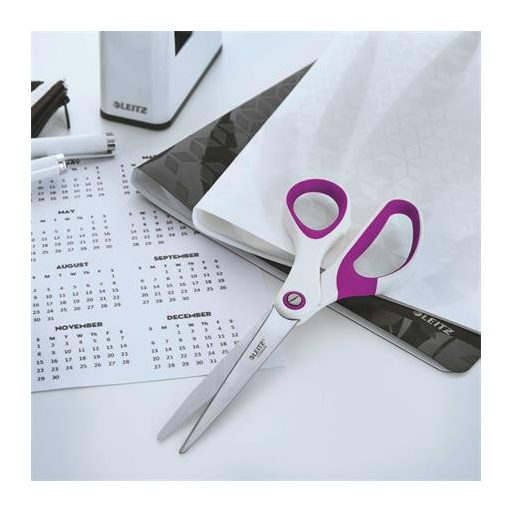 Olló, irodai, 20,5 cm, LEITZ "Wow Titán", lila