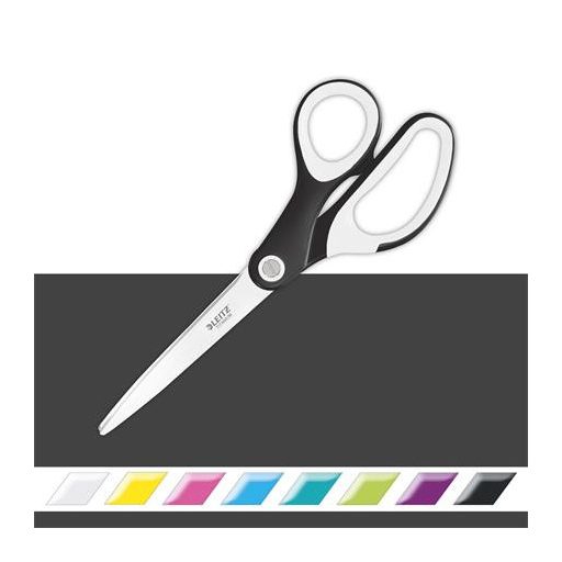 Olló, irodai, 20,5 cm, LEITZ "Wow Titán", fekete